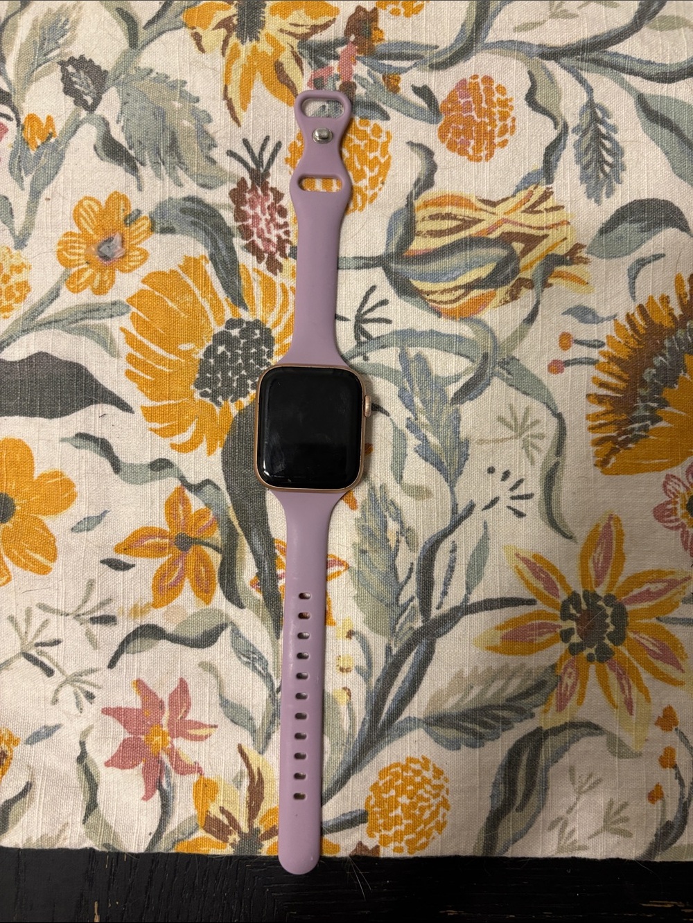 Apple Smartwatch with Lilac Silicone Band